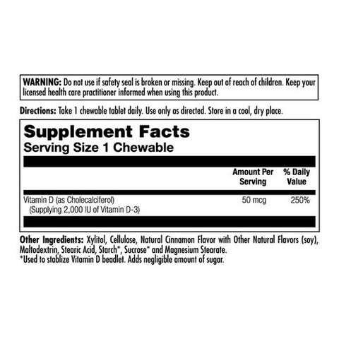 Kal, D-3 Chewable, 2,000 IU, 200 Chews