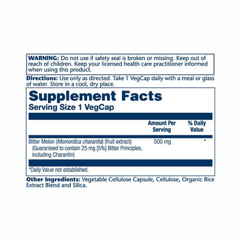 Solaray, Bitter Melon Fruit Extract, 500 mg, 60 Caps