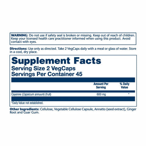 Solaray, Cool Cayenne Extra Hot, 90 Caps