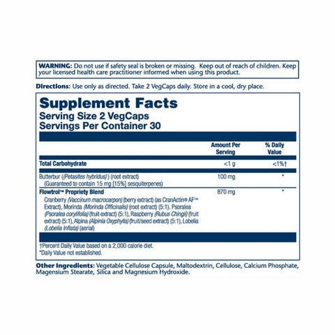 Solaray, Continence with Flowtrol, 60 Caps