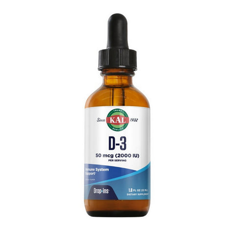 Kal, Vitamin D-3 Drop Ins, Blueberry 1.8 oz