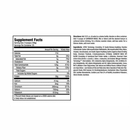 Muscle Meds, Carnivor Mass, Chocolate 10 lbs