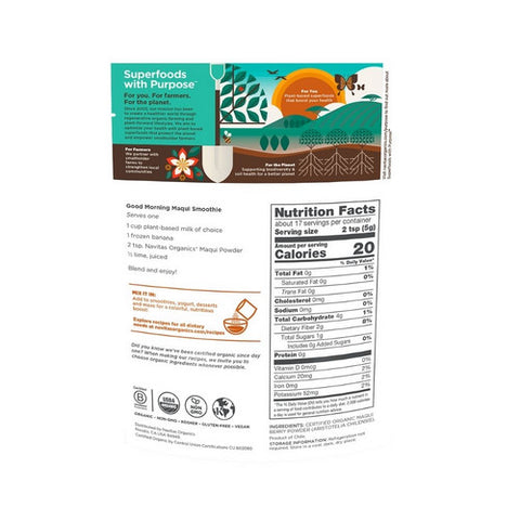 Navitas Organics, Organic Maqui Powder, 3 Oz