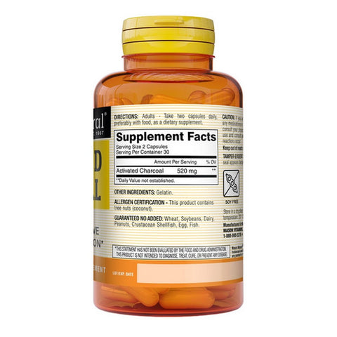 Mason, Activated Vegetable Charcoal, 60 Caps