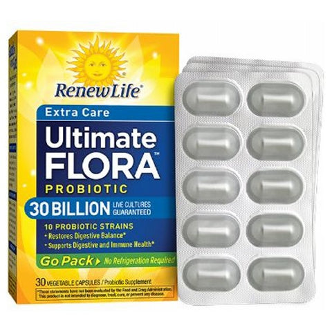 Renew Life, Ultimate Flora Extra Care Go Pack 30 Billion, 30 Capsules