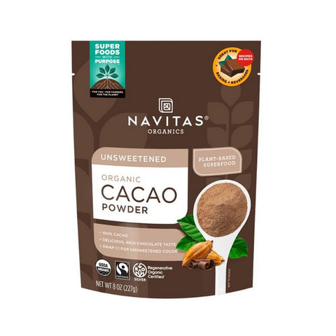 Navitas Organics, Organic Cacao Powder, Organic Chocolate 8 Oz