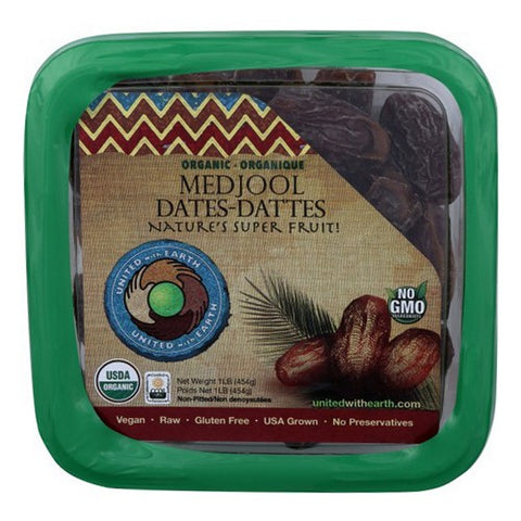 United with Earth, Organic Medjool Dates, 1 Lb(Case Of 24)