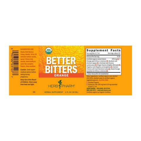 Herb Pharm, Better Bitters Orange, Orange 1 Oz