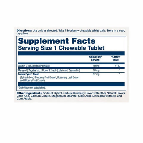 Solaray, Lutein Eyes, 18 mg, 30 Chews