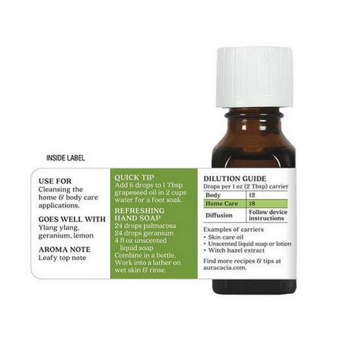 Aura Cacia, Essential Oil Palmarosa, (cymbopogon martini) 0.5 Fl Oz