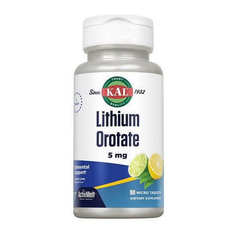 Kal, Lithium Orotate Lemon Lime, 90 Count