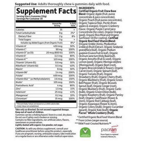 Garden of Life, Organics Women's Multi, Organic Berry 120 Chews