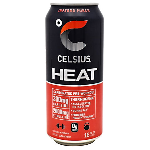 Celsius, Heat Inferno Punch Performance Energy Drink, 12 x 16 Oz