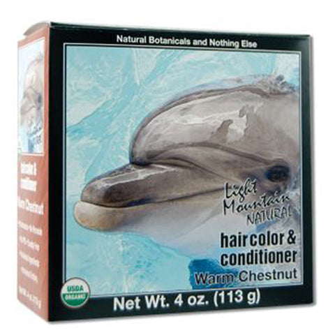 Light Mountain, Natural Hair Color And Conditioner Warm Chestnut, Warm Chestnut 4 Oz