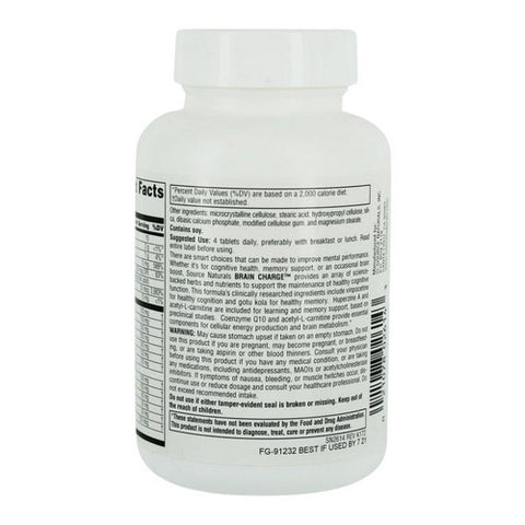 Source Naturals, Brain Charge, 60 Tabs