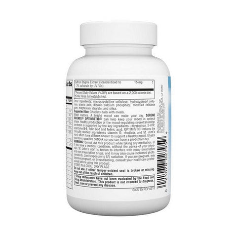 Source Naturals, Serene Science Optimistic, 60 Tabs Source Naturals