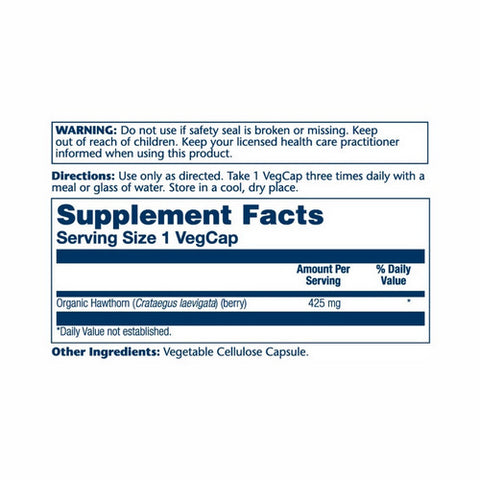 Solaray, Organically Grown Hawthorn Berry, 100 Veg Caps