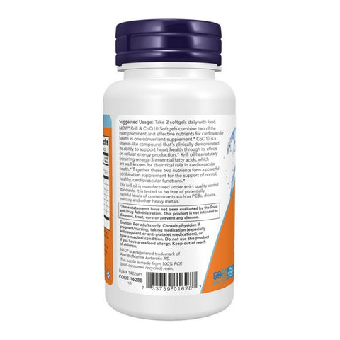 Now Foods, Krill Oil & Coq10 Heart Support, 60 Soft Gels