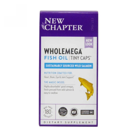 New Chapter, Wholemega Tiny Caps, 180 Softgels