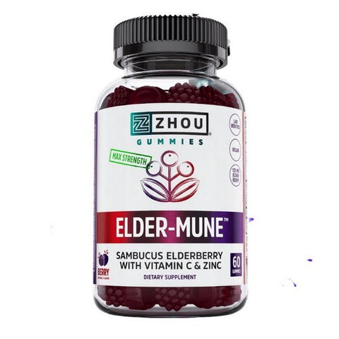 Zhou Nutrition, Elder-Mune, 60 Vegan Gummines