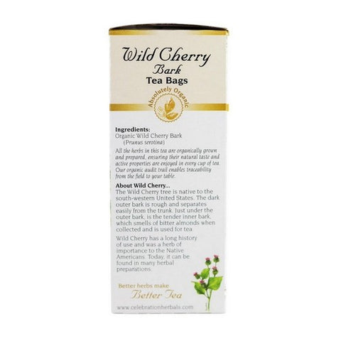 Celebration Herbals, Organic Wild Cherry Bark Tea, 24 Bags
