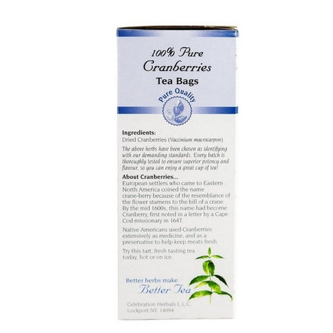 Celebration Herbals, Cranberries Pure Tea, 24 Bags