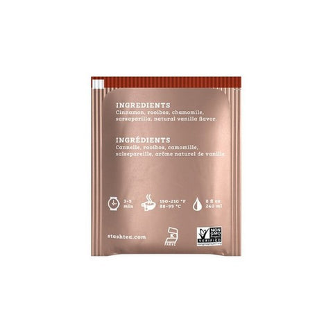 Stash Tea, Caffeine Free Herbal Tea Cinnamon Vanilla, Caffeine Free 18 Count