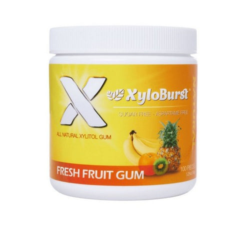 Xyloburst, Xylitol Gum Fresh Fruit, 100 Count