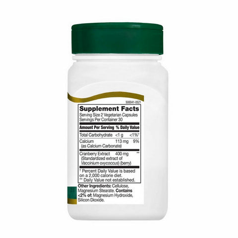 21st Century, 21st Century Standardized Cranberry Extract Vegetarian Capsules, 60 Caps
