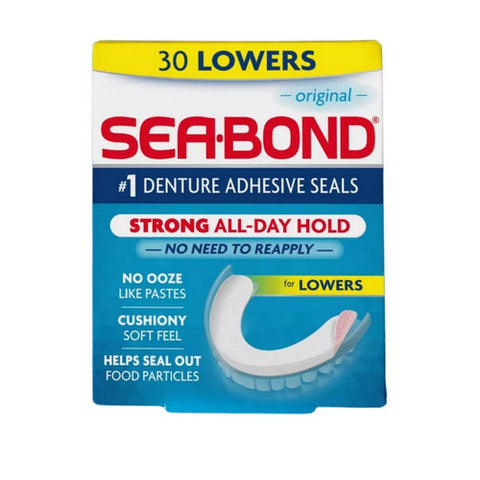 Sea-Bond, Denture Adhesive Seals Lowers Original, 30 Each