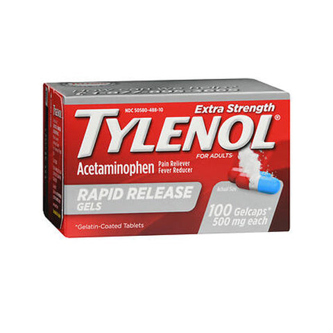 Tylenol, Extra Strength Rapid Release Gelcaps, 100 Caps