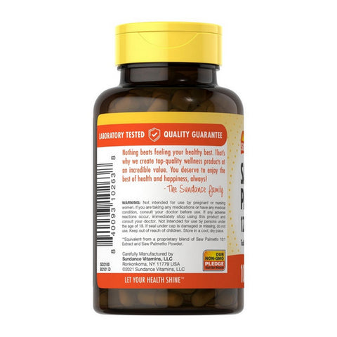 Sundance, Vitamins Saw Palmetto Capsules, 1200 mg, 100 Caps