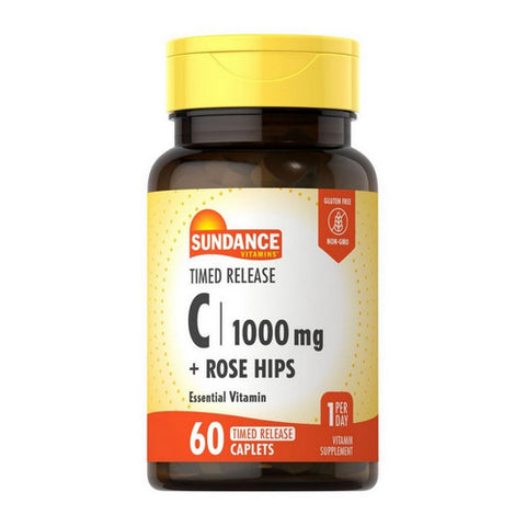 Sundance, Vitamin C Coated Caplets, 1000 mcg, 60 Tabs