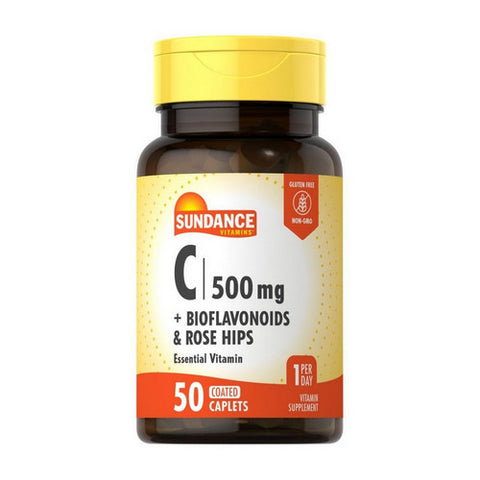 Sundance, Vitamins Vitamin C Coated Caplets, 500 mg, 50 Tabs