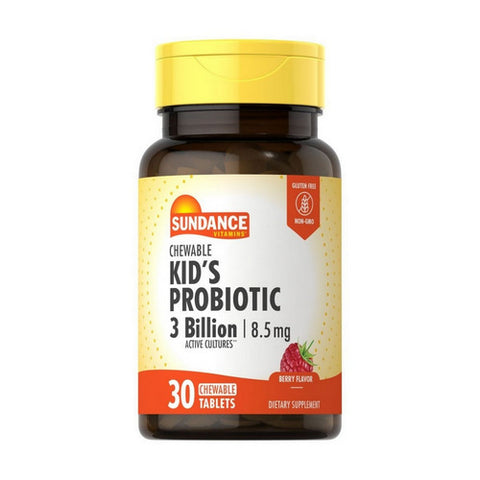 Sundance, Kid's Probiotic Chewable Tablets Natural Berry Flavor, 13 mg, 30 Each