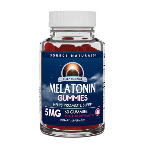 Source Naturals, Sleep Science Melatonin Mixed Berry, 5mg 60 Gummies