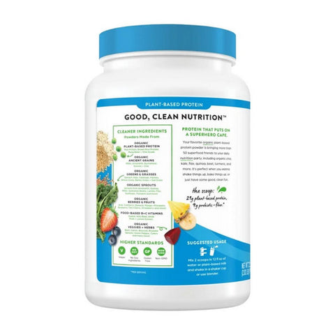 Orgain, Organic Vegan Protein Powder Plus 50 Superfoods Plant Based Creamy Chocolate Fudge, Creamy Chocolate Fudge 2.02 lbs