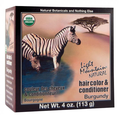 Light Mountain, Natural Hair Color and Conditioner, Burgundy, 4 Oz