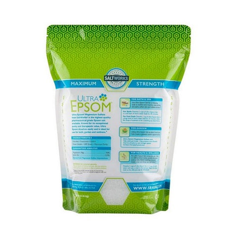 SaltWorks, Premium Epsom Salt Medium, 5 Lb