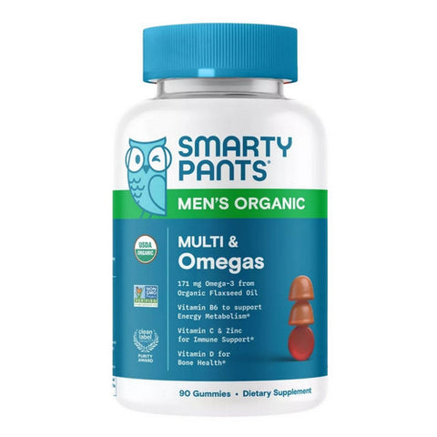 SmartyPants, Organic Men's Complete Multivitamin, 90 Vegetarian Gummies