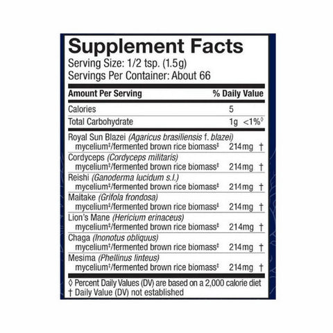 Host Defense, Stamets 7 Mushroom Mycelium Powder, 100 G