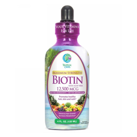 Tropical Oasis, Extra Strength Biotin, 12,500 mcg, 4 Oz