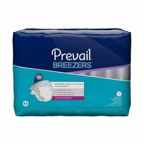 First Quality, Unisex Adult Incontinence Brief Breezers Regular Disposable Heavy Absorbency, Case Of 4