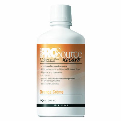 Medtrition, Protein Supplement ProSource NoCarb Orange CrÃ¨me Flavor 32 oz. Bottle Ready to Use, Count of 4