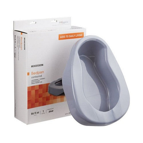 Bedpan Contoured Gray 1 Each (84 Oz)  by McKesson McKesson