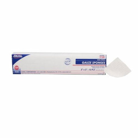 Dukal, Gauze Sponge 2 X 2 Inch 12-Ply NonSterile 2128, Count of 200