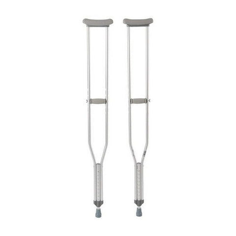 McKesson, Aluminum Frame Push Button Underarm Crutches for Tall Adults Limit, 1 Pair McKesson