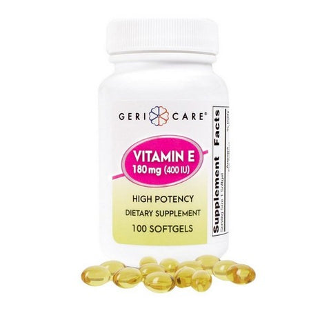 McKesson, Vitamin Supplement Geri-Care Vitamin E 400 IU Strength Softgel 100 per Bottle, 100 Count