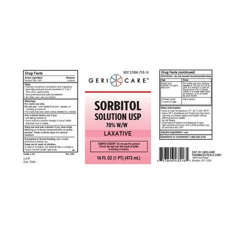 Gericare, Sorbitol Liquid Laxative Solution Usp 70% W/W, 16 Oz