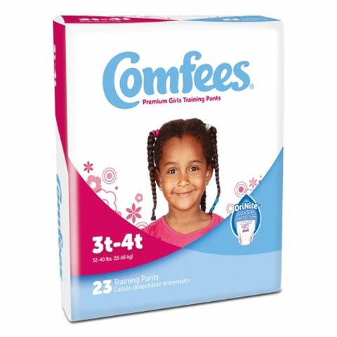 Attends, Female Toddler Training Pants Pull On With Tear Size 3T to 4T Disposable Moderate Absorbency, Case Of 6